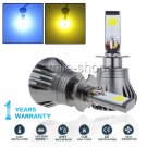 H3 High Power LED Fog DRL Light Lamp Bulbs Dual Color 8000K Ice Blue+3000K Amber