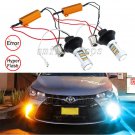 2pcs 42SMD 1156 No Hyper Flash Switchback LED Front Turn Signal Light Bulbs DRL