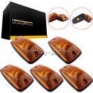 (5) Roof Cab Marker Running Clearance Light Amber Covers Lens For Chevy/GMC C/K