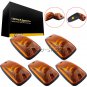 (5) Roof Cab Marker Running Clearance Light Amber Covers Lens For Chevy/GMC C/K
