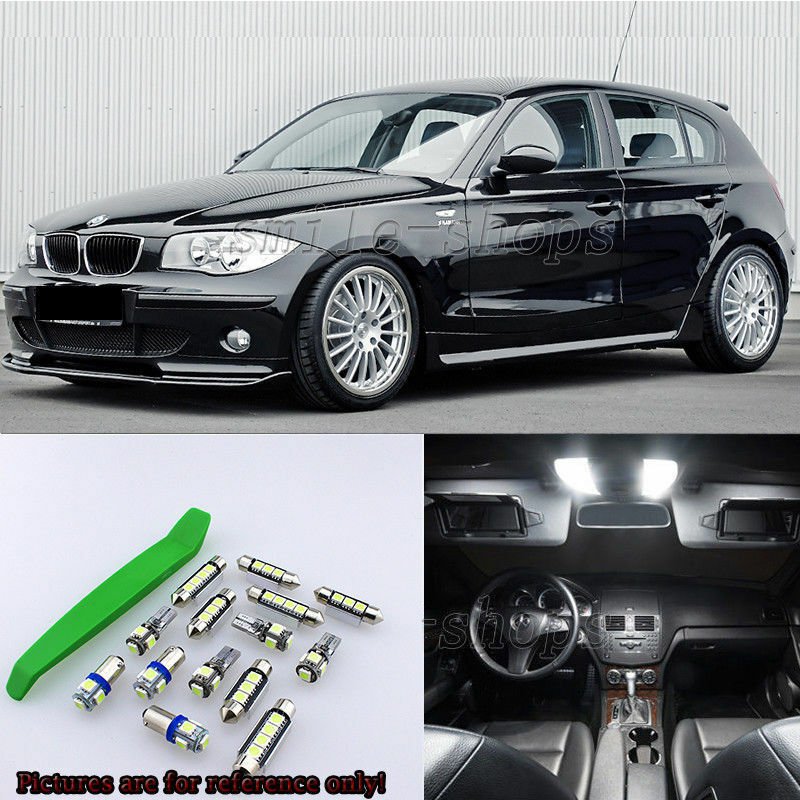 Ice Blue 11pcs Interior LED Light Kit for 2005-2015 BMW 1 Series E87 + Free Tool