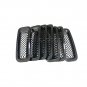 For Jeep Patriot 11-17 Front Grille Mesh Insert Cover+Angry Bird Headlight Cover