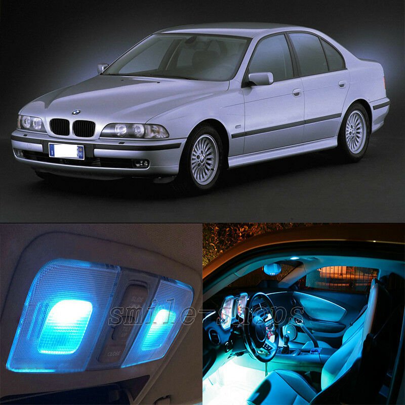19pcs Ice Blue Canbus Interior LED Light Kit for BMW 5 Series E39 M5 1997-2003