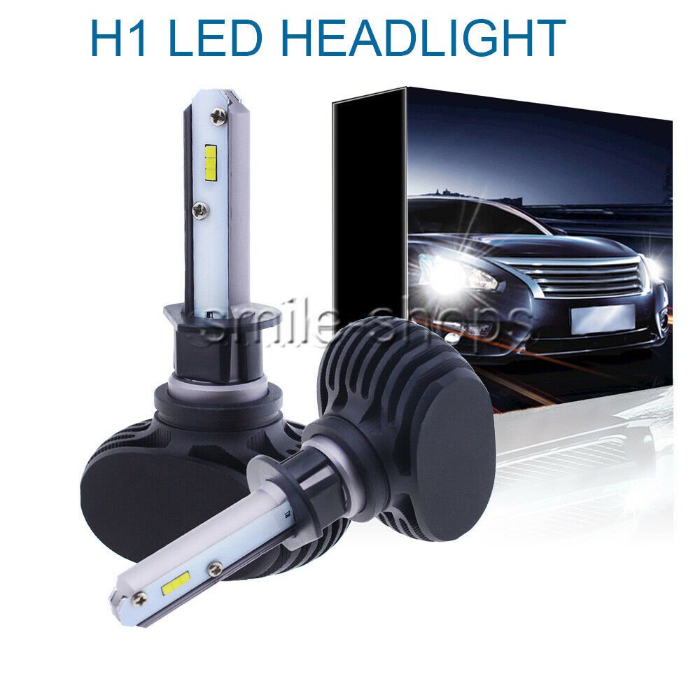 50W 8000LM COB LED H1 Headlight Kit Low Beam Bulbs 6000K Bright White High Power