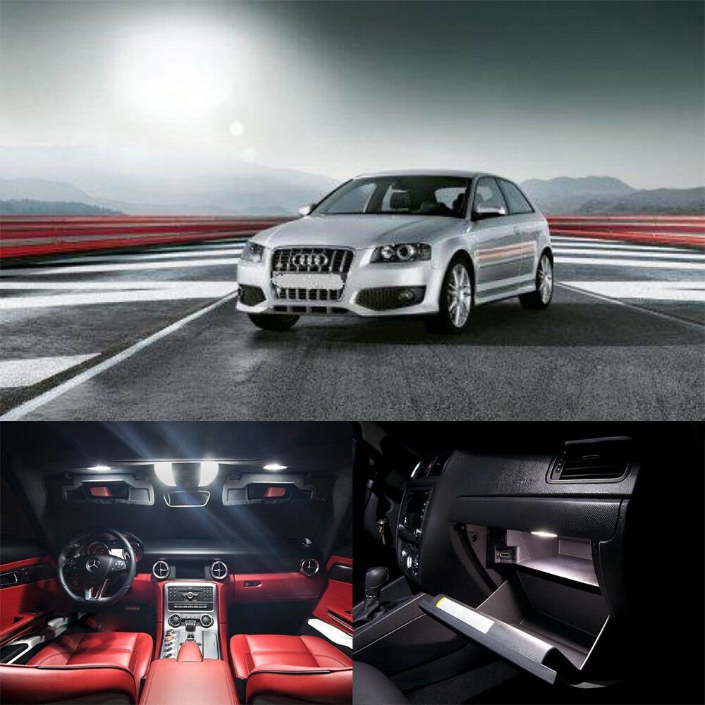 17pcs white decoder canbus lamp Interior Light Kit for Audi A3 S3 8P LED(05-13)