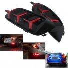 2 x Y Style Red Lens LED Rear Bumper Reflector Brake Light For 16-17 Honda Civic