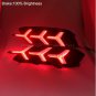 2 x Y Style Red Lens LED Rear Bumper Reflector Brake Light For 16-17 Honda Civic