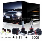 9005+H11+H11 150W COB LED Headlight Hi/Low Fog For Jeep Compass Grand Cherokee