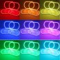 4pcs RGB 7-Color LED Angel Eyes Halo Rings For 07-14 Chevy Silverado GMC Sierra