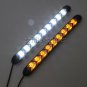 2x White Amber 9-LED Car Daytime Running Lights DRL Turn Signal Lamp Waterproof