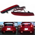 2 x Red Lens LED Rear Bumper Reflector Taillight Brake Light For Honda CR-Z CR-V
