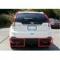 2 x Red Lens LED Rear Bumper Reflector Taillight Brake Light For Honda CR-Z CR-V