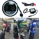 5-3/4 5.75''40W LED Headlight Multi Color RGB Motorcycle Bluetooth Jeep Wrangler