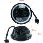 5-3/4 5.75''40W LED Headlight Multi Color RGB Motorcycle Bluetooth Jeep Wrangler