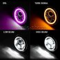 5-3/4 5.75''40W LED Headlight Multi Color RGB Motorcycle Bluetooth Jeep Wrangler