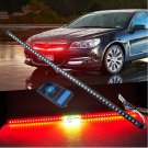 22" 56CM Red 48 LED Knight Rider Strip Light Under Hood Behind Grille For Acura