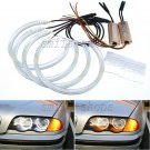 4pcs Dual Color SMD Angel Eyes Halo Ring For BMW 3 5 7 series E36 E38 E39 E46