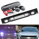 Set Smoke Cover White 30-LED Cab Roof Top Marker Lights For 02-07 Chevrolet/GMC
