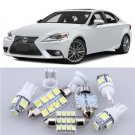 16×Xenon White LED Interior Light Package Kit for Lexus Is250 Is350 2014-2015