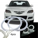 6000K White CCFL Angel Eyes Halo Ring Kit For 2004-2008 Mazda 3 Sedan Hatchback