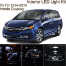 For Honda Odyssey 2014-2016 White Interior LED Light kit + White License Light