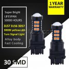 2X 3157 3156 3057 3030 30 SMD LED Amber Yellow Turn Signal Light Bulb High Power