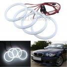4pcs Xenon Cotton LED SMD Angel Eye Halo Rings Bulb Light For BMW E46 Coupe 2D