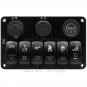 Great Laser 6 Gang Blue LED Switch Panel Circuit Breaker for Car Boat Marine