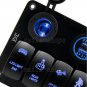 Great Laser 6 Gang Blue LED Switch Panel Circuit Breaker for Car Boat Marine