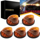 For 73-87 Chevy GMC C/K Amber Cab Clearance Marker Light Covers + Base Housing