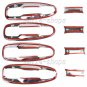 Set Chrome Door Handle Bowl Cover Cup Trim Fit For 2010-2016 Toyota Prado Fj150