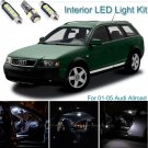 23pcs Xenon White Interior LED Light Package Kit Deal For Audi Allroad 2001-2005