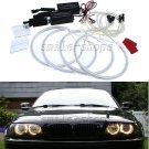 4 X 131MM CCFL Yellow Angel Eyes Halo Rings Kit 4300K For BMW E46 E39 E38 E36