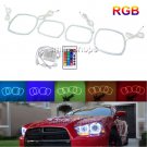 Wireless RGB 7-Color LED Angel Eyes Halo Rings Kit For 2011-2014 Dodge Charger