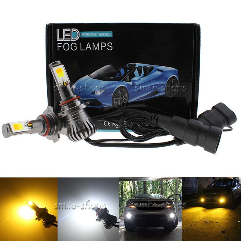 2pcs Switchback White & Amber 9006 Fog Light For 03-08 Dodge RAM 1500 2500 3500