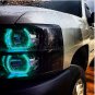 4pcs Multi-Color Remote RGB SMD Angel Eyes Halo Ring Kit For Chevrolet Silverado