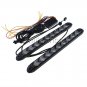 9-LED Sequential Flasher Turn Signal Light Amber Ice Blue Switchback Arrow Strip