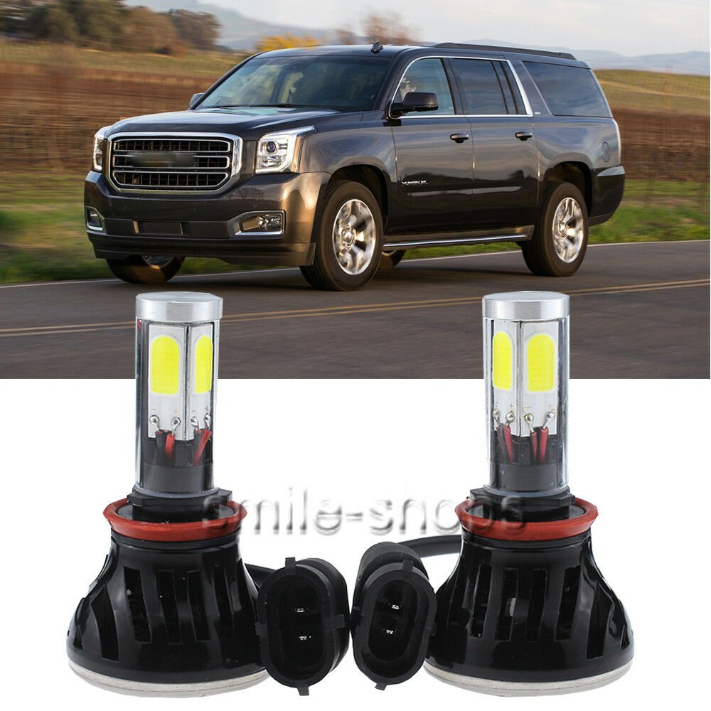 H11 80W LED Conversion Kit Bulbs HID White For 2015-2017 GMC Yukon / XL Low Beam