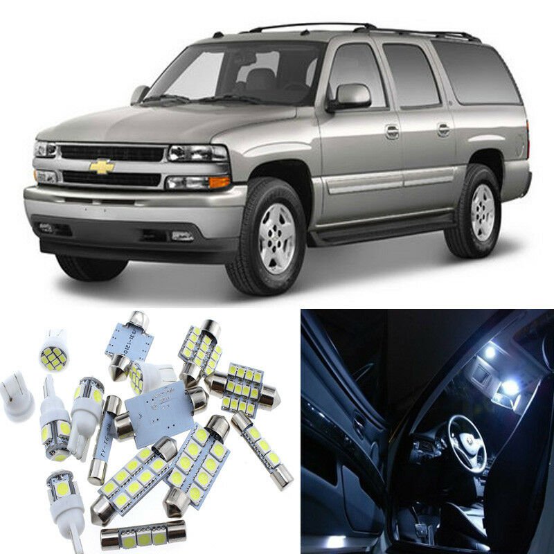 16pcs White Interior LED Light Package Kit for Chevy Suburban/Thhoe 2000-2006