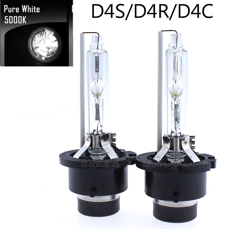 One Pair D4S D4R D4C 5000K HID Xenon Bulbs Replace Factory HID Headlights