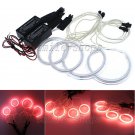 4pcs Red CCFL Angel Eyes Halo Rings LED Headlight Kit For 2003-2007 Mazda 6