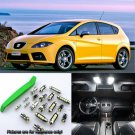 Super White 12pcs Interior LED Light Kit for 2007 Seat Leon + Free Tool