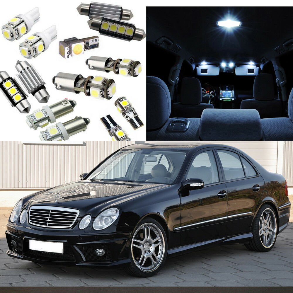 26&Atilde;�White LED Interior SMD Light Kit No Error for Mercedes Benz W211 E Class03-09
