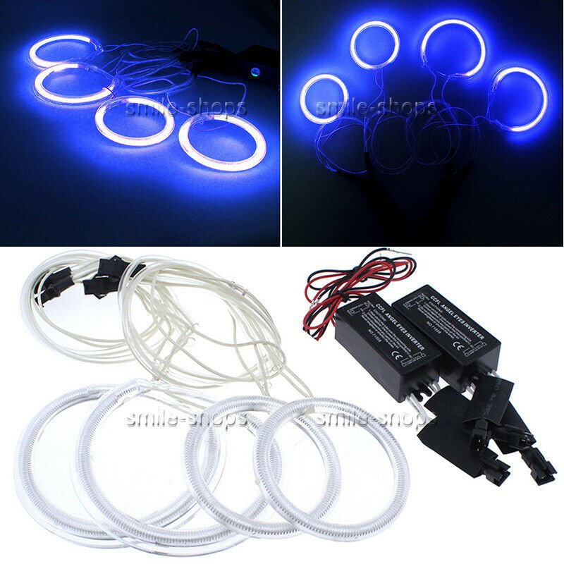 4pcs Blue 10K CCFL LED Angel Eye Halo Ring Headlight Kit For 2003-2007 Mazda 6