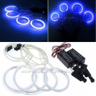 4pcs Blue 10K CCFL LED Angel Eye Halo Ring Headlight Kit For 2003-2007 Mazda 6