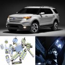12pcs White Interior LED Light Package Kit for Ford Explorer 2011-2015