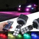 2pcs RGB 880 899 12 SMD LED Bulbs For Car Driving Fog Light DRL + Remote Control