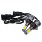 2pcs Switchback Amber & White Dual Color 9005 HB3 LED COB Fog Driving Light Bulb