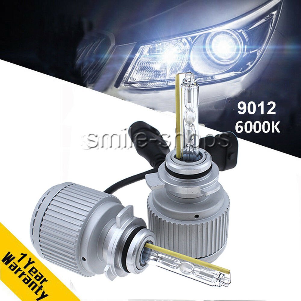 2x 9012 HIR2 HID Headlight Bulb High/Low Beam Kit AC 55W 6000K White Waterproof