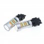 2x 3157 LED Switchback 42SMD Dual Color White Yellow Turn Signal Light 3056 3456